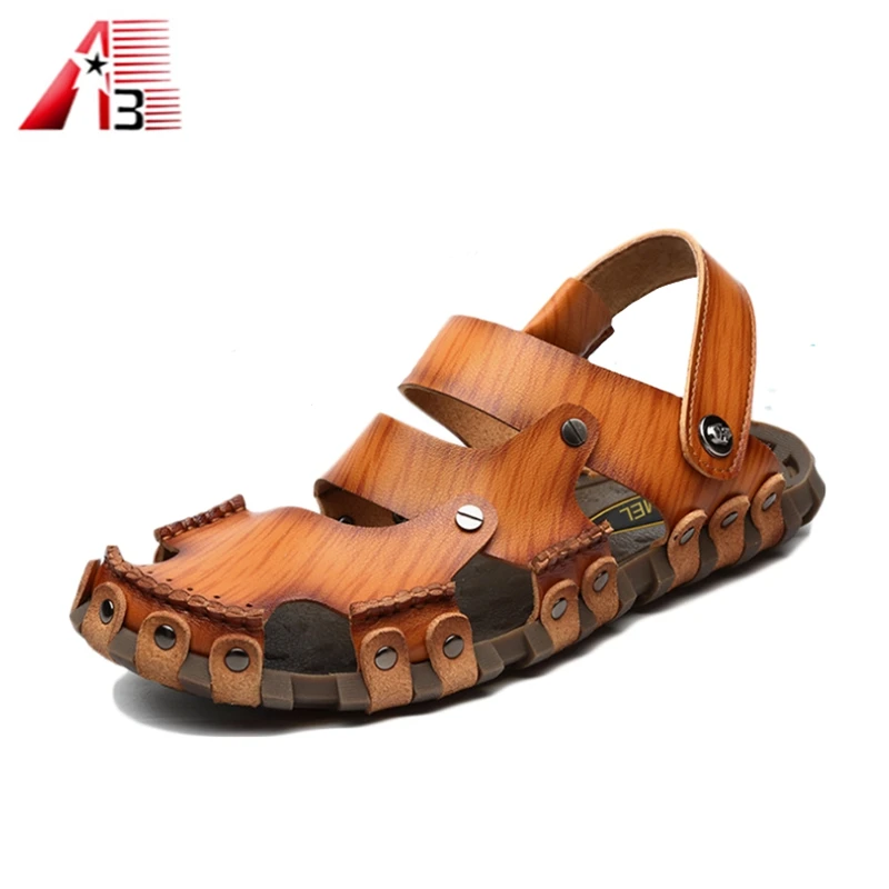 vegetable tanned leather sandals
