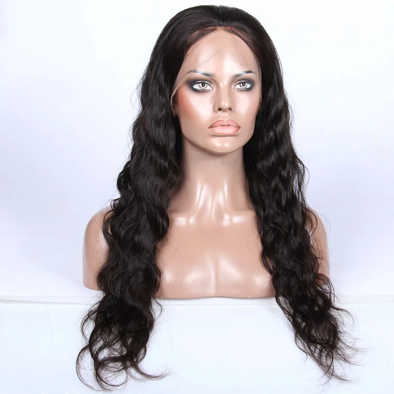 

Drop shipping 100% Brazilian Remy Human Hair Body Wave Glueless Lace Front Wig