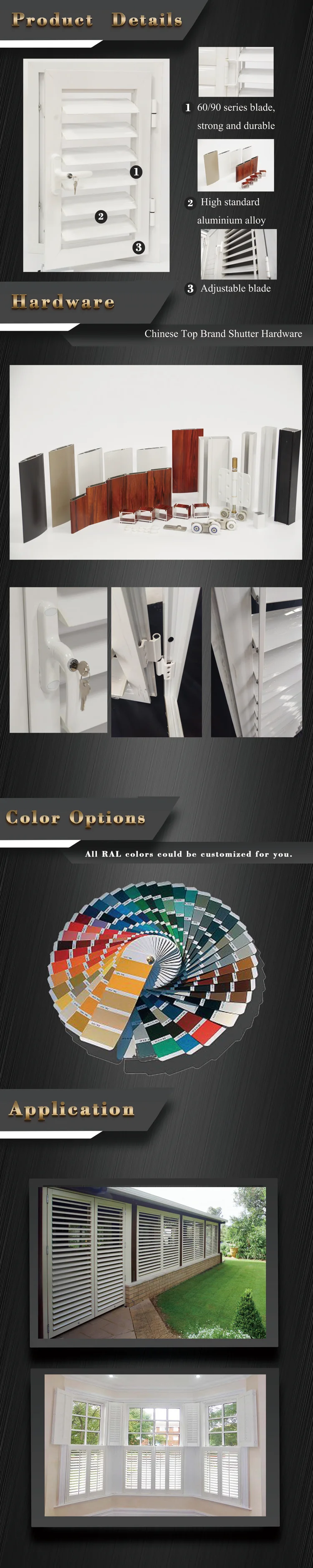 High Quality Durable Aluminum Outdoor Plantation Shutters Buy Outdoor