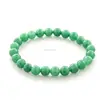 JTBR1004 Yiwu Huilin Jewelry Latest Design round beads natural fashion woman green jade stone beads bracelet