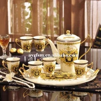 

Porcelain drinkware coffee set 15pcs ceramic tea set albert royal tea set