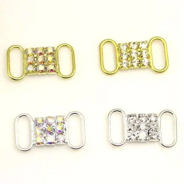 

Fashion decorative metal swimwear accessories bra rhinestone buckle, Gold, silver, rose gold or customized