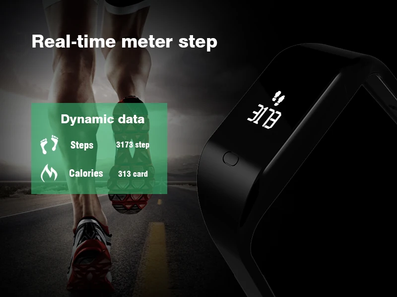 New arrivals 2018 sport smart bracelet fit bit watch with heart rate monitor