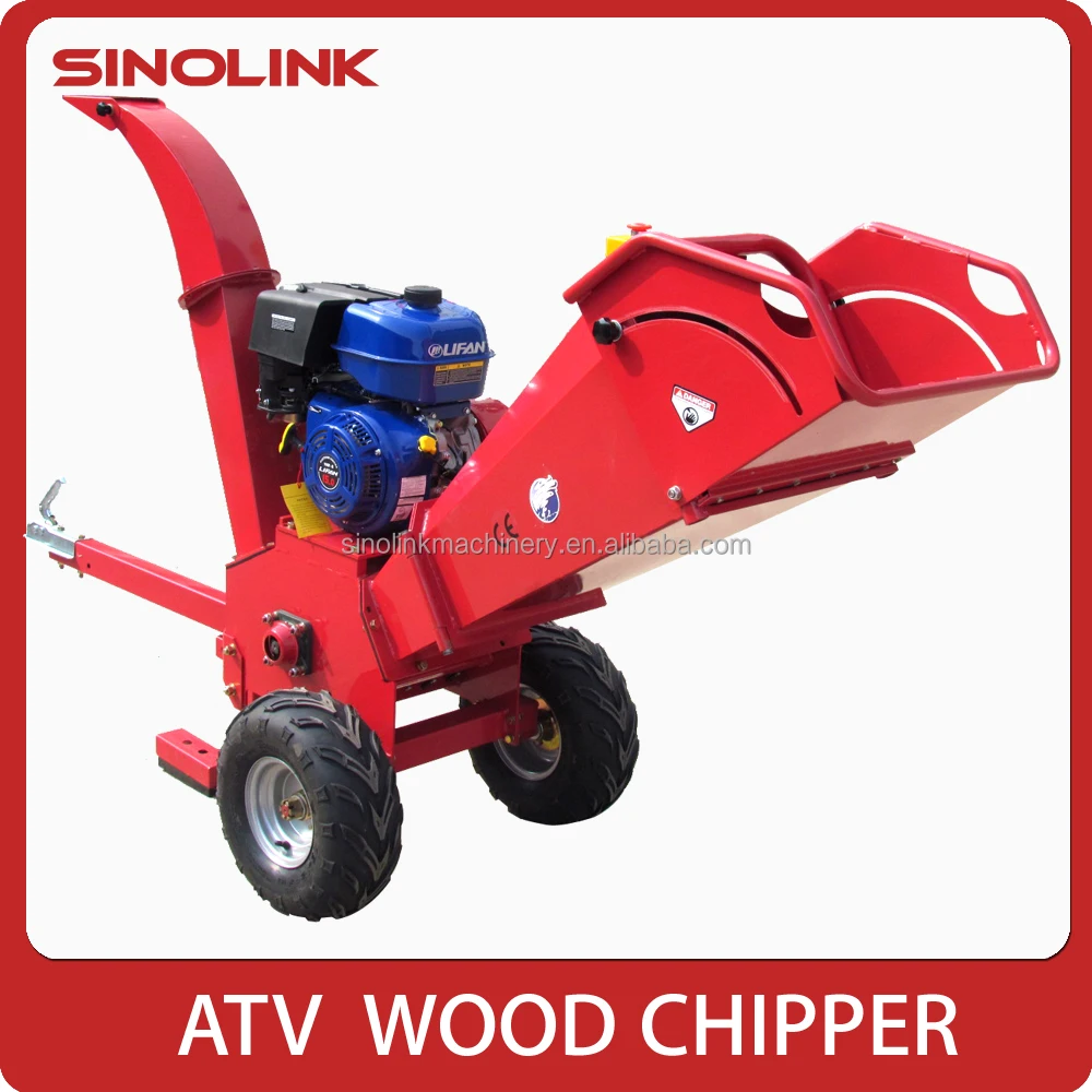 
Wood Crusher Garden Atv Wood Chipper Shredder Mulcher Grinder Attached With 13.5Hp 14Hp 15Hp Gasoline Engine Shredder Wood 