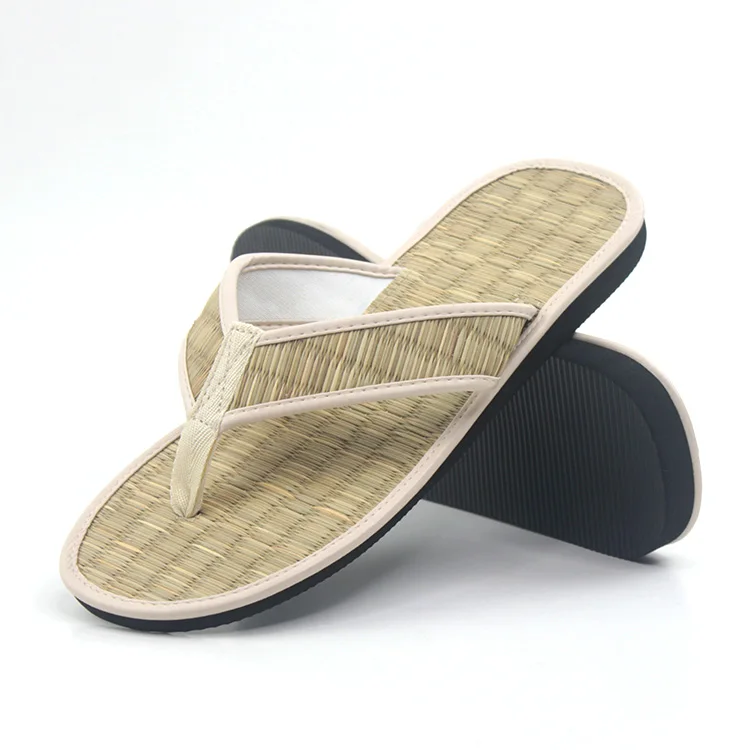 Summer Bamboo Sandal Flip Flop Slipper Eco Friendly Hotel Straw Shoes ...
