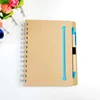 Best sale customized logo size kraft paper journal spiral notebook with pan
