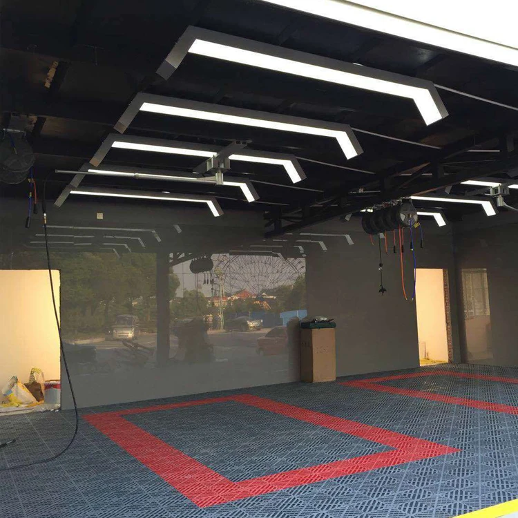 
Chinese Garage floor tiles 400*400MM high quality low price polymer plastic mosaic grille mat plastic floor car wash shop floor 