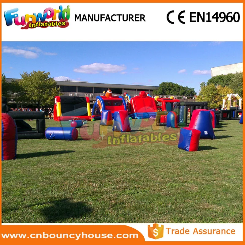 Commercial Grade Inflatable Paintball Arena Air Shooting Sports Game