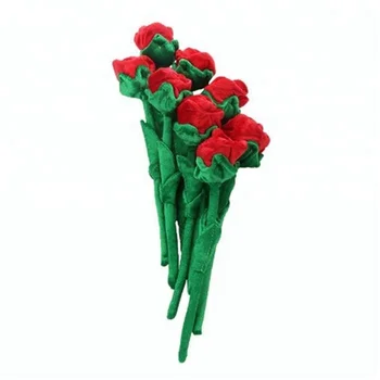 plush flowers with bendable stems