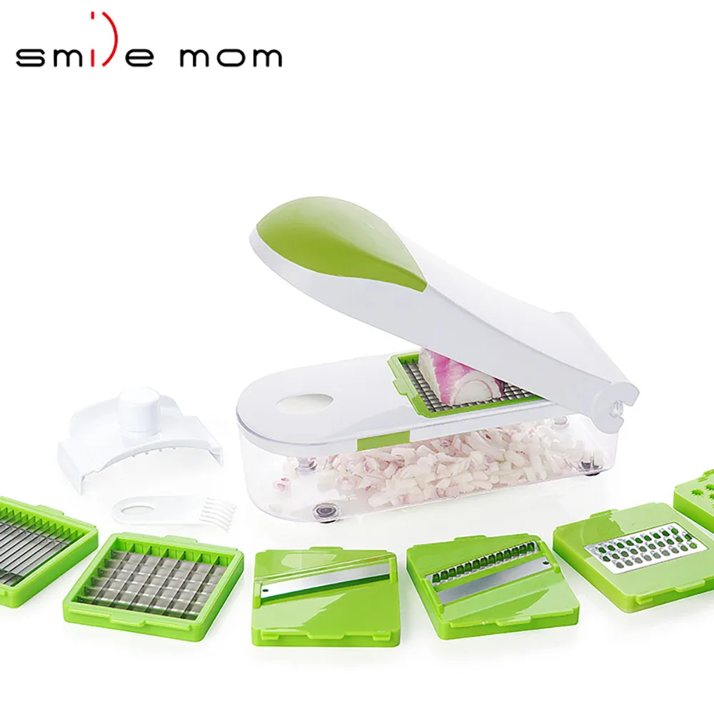 

Smile mom Multi Function Manual Slicer Dicer Set Vegetable Chopper Mandolin Veggie Cutter