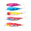 3D Eyes Fish Hook Tackle Swimbait Artificial Bait Hard Plastic 6.5CM 6.5G Minnow Lures multi section plastic hard bait