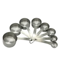 

8 pcs hot sale Heavy Duty premium 18/8 stainless steel kitchen measuring cup set