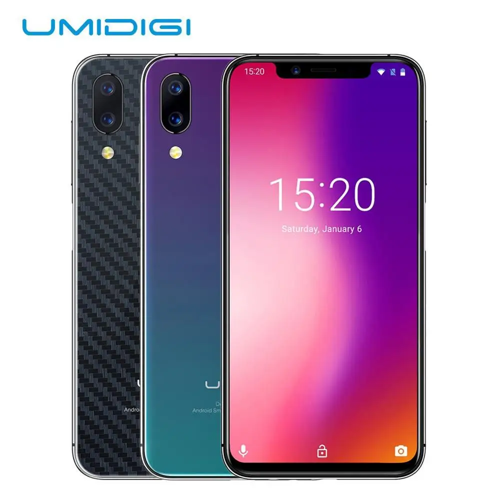 

UMIDIGI One Pro 5.9" Android 8.1 Mobile Wireless Charging 4GB 64GB P23 Octa Core Smartphone 12MP + 5MP Dual 4G NFC Global Band