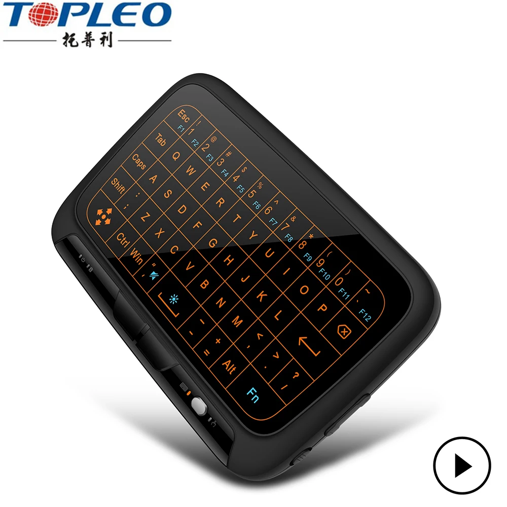 

Fast delivery H18 backlit 2.4GHz wireless up to 10 meters multimedia ergonomic keyboard