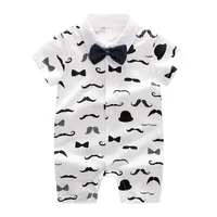 

2019 summer cotton short-sleeved newborn boy one-piece suit birthday party clothes baby boy jumpsuit