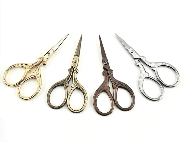
European style stainless steel sewing vintage retro scissors embroidery antique scissors 