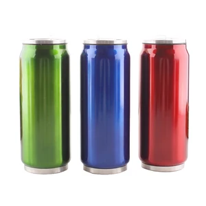 Image of can shape stainless steel vacuum drinking water bottle