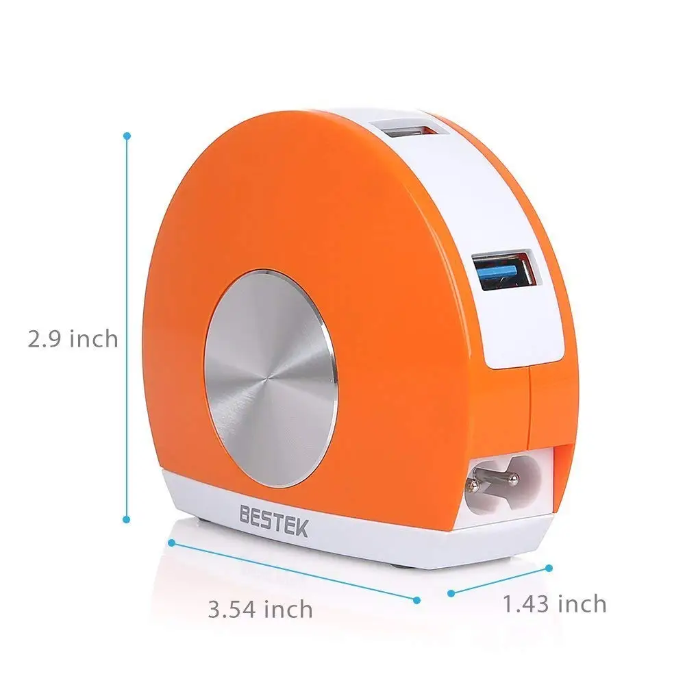 

BESTEK 4-Port Home and Travel Charging station with 4 USB chargers, N/a