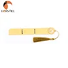 Learning Items Ruler Gold Plated Marker in Book Cloud Sculpture Cut Out Pattern with Macrame Customized Bookmark for Read