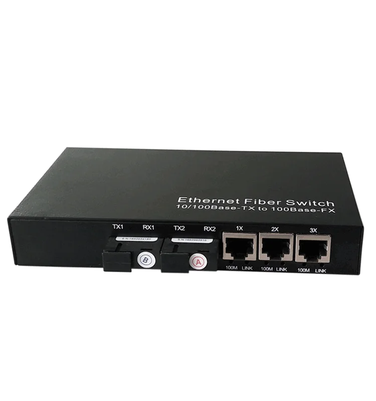 10/100mbps Media Converter 2 Port Hub Usb Lan Switch With 20km