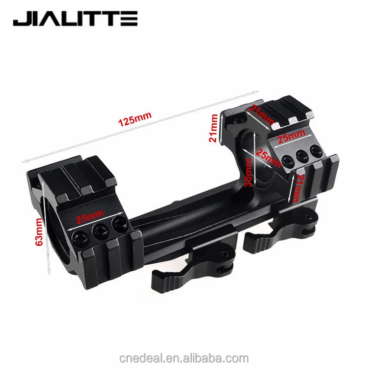 

Jialitte Quick Detachable 25/30mm Scope Ring Telescopic Sights Gun Mount 30mm RifleScope Ring Low Mounts Weaver Rail J057, Black
