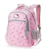 Cartoon Motif Hello Kitty Pink Red School Backpack for Teenager Girl Students