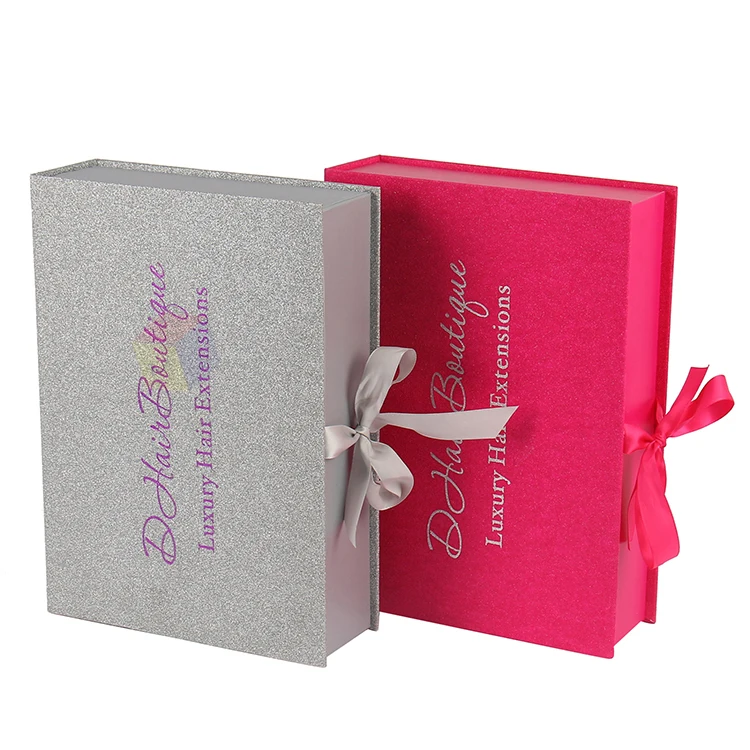 Multi Colors Glitter Paper Box Bundle Virgin Hair Packaging Buy