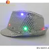 Fun Central LED Light Up Sequin Fedoras - Assorted Colors 12ct