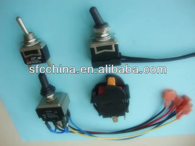 UL approved Toggle Switch with waterproof boot and 12" wire