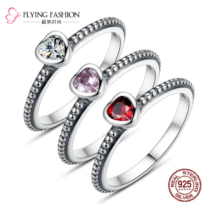 

925 Sterling Silver Engagement Wedding Ring Silver Filled Rings Bague