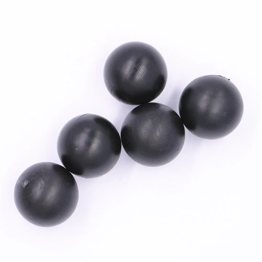 black plastic balls
