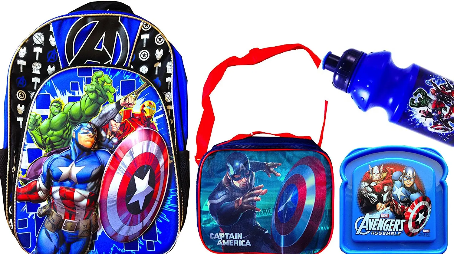 avengers school bag and lunch box