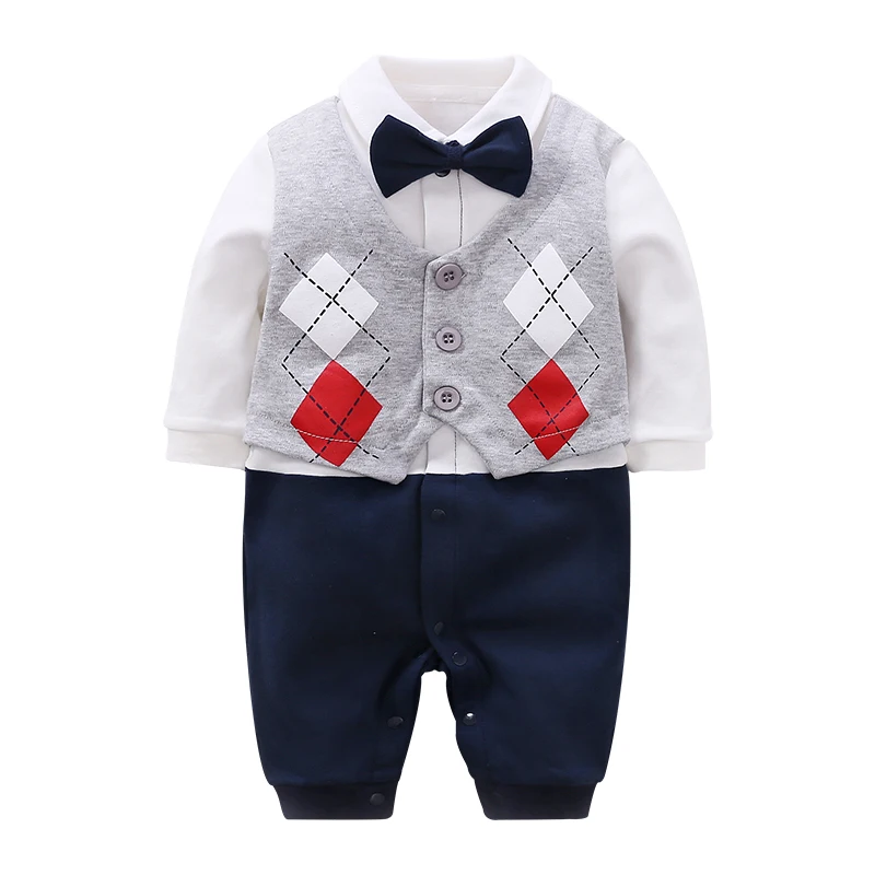 

Wholesale 0-18 months child cotton gentleman style romper, Picture