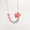 Necklace Creative Decoration Diy Accessories Flower Alphabet Dice Baby Silicone Teether