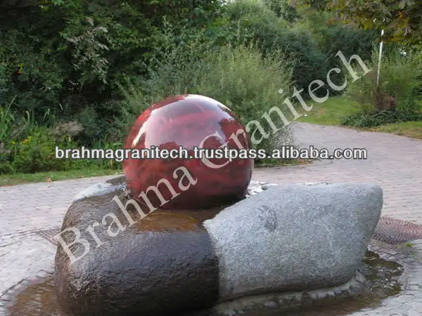 
rock stone fountain balls 