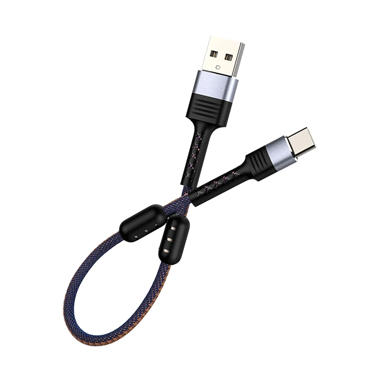 

Joyroom 2019 trends 15cm 3.4A type c fast charger mini usb cable magnetic braided usb charging cable, Blue/ red