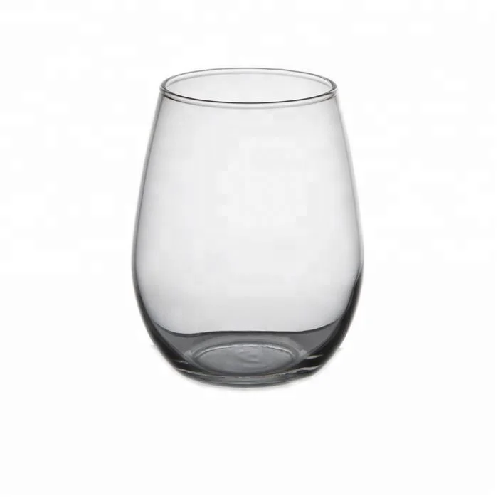 Glassware manufacturers thick stemless white wine glass