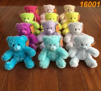 different colours of teddy bears