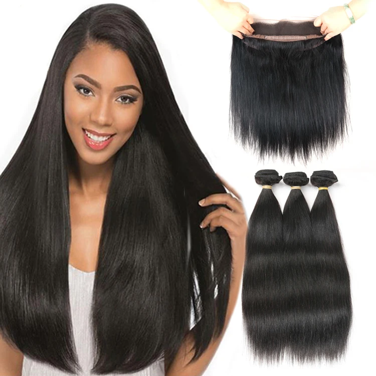 

9A Grade High Quality Silk Base 13*4 Virgin Hair Lace Frontal With Natural Baby Hair, Natural black 1b;1#;1b;2#;4# and etc