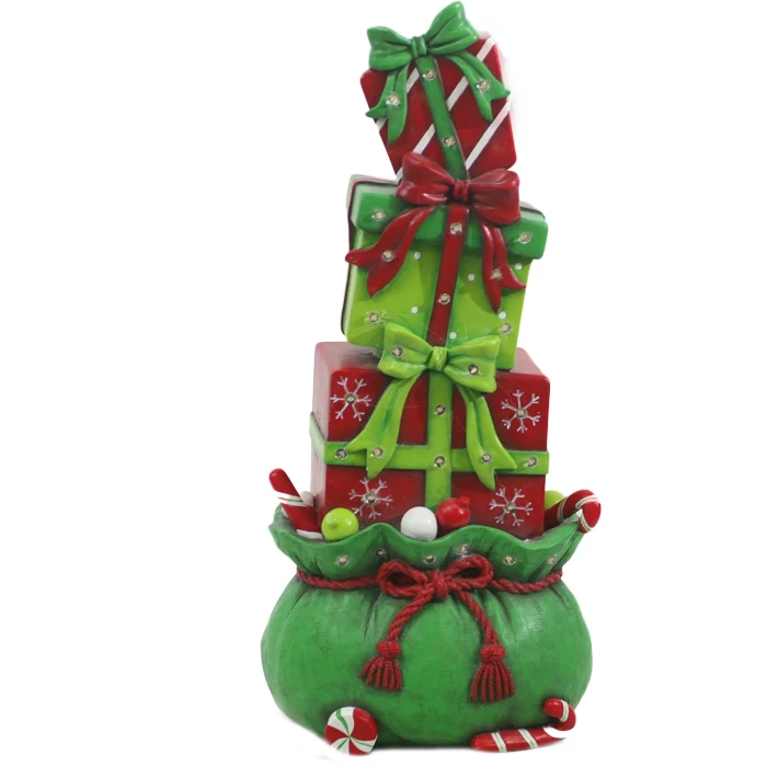 Resin Decorative Gift Tower with LED Lights