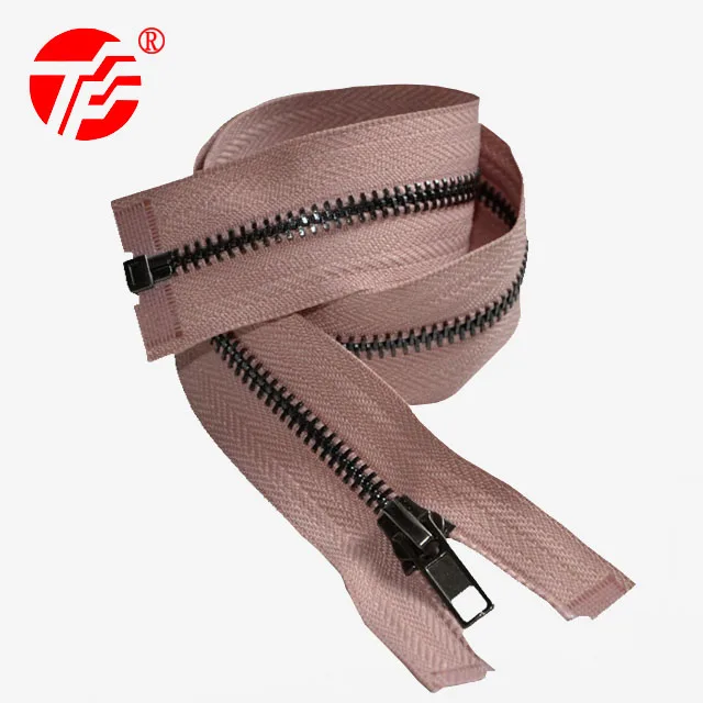 

zipper manufacturers 5#metal open end zipper dark Nickel Garment High grade zipper direct deal