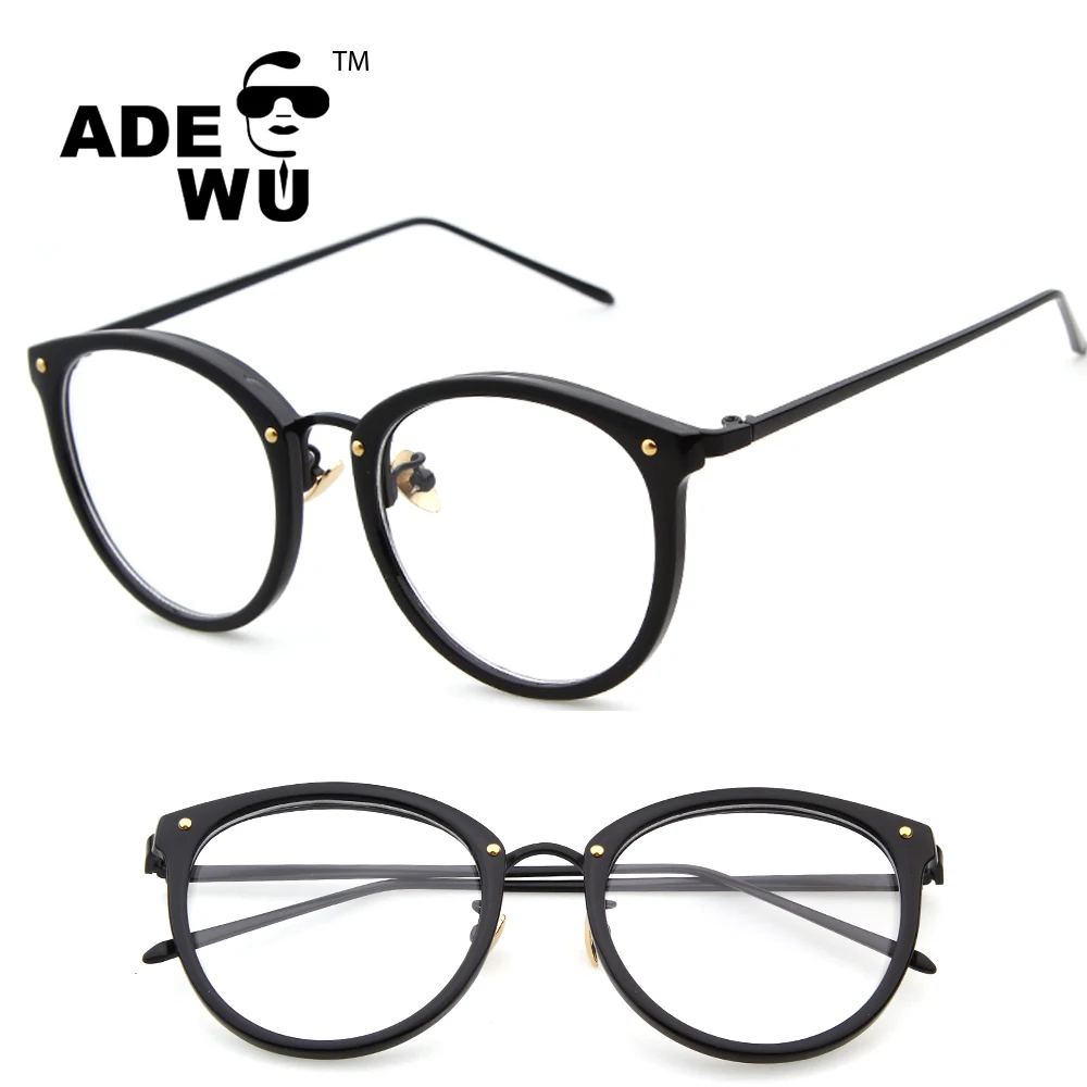 

ADE WU 2019 cheap wine glasses wholesale latest glasses frames for girls Fashion Oversized Cat Eye Glasses