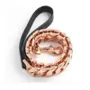 Stainless Steel Bling Rhinestone Diamond Rose Gold Welding Snap Hook Pet Custom Dog Leash