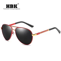HBK 2019 Men polarizing New Pilot Sunglasses alloy