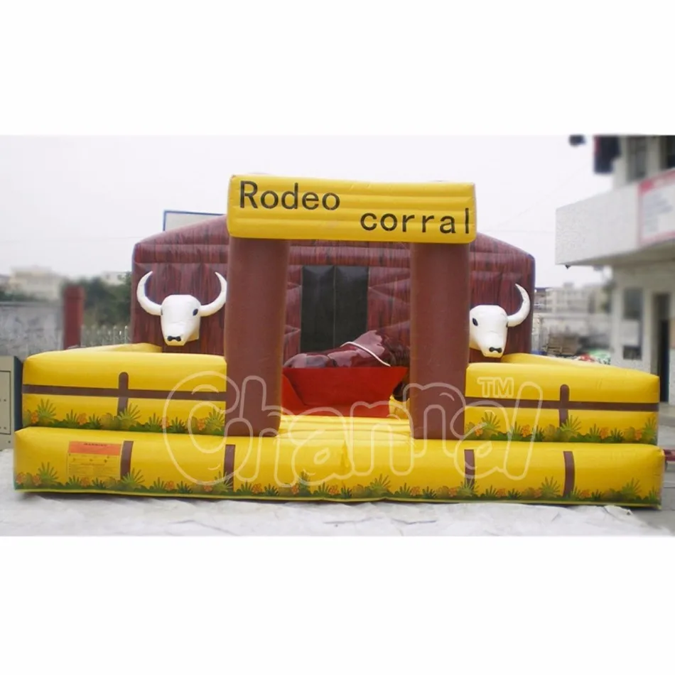 Pink Rodeo Bull Cheap Price Inflatable Kids Mechanical Rodeo Bull for Sale