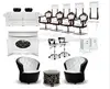 Classic White&Black Royal Salon Sets Master Stool(A08)
