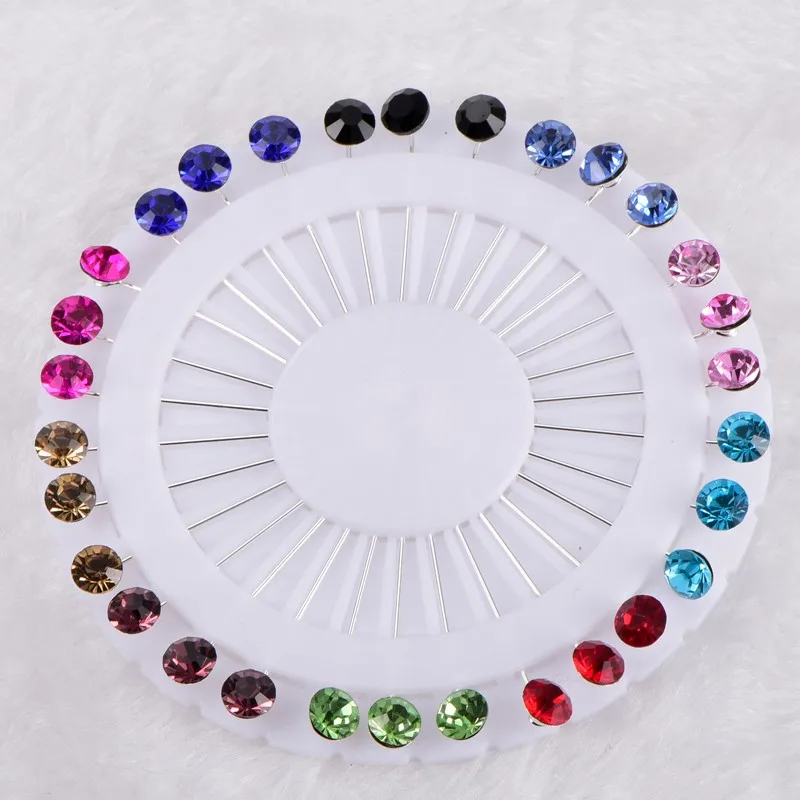 

Cheap rhinestone brooch pin muslim arabic scarf clip 30pcs/pack safty pin hijab pin, Multicolor