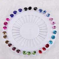 

Cheap rhinestone brooch pin muslim arabic scarf clip 30pcs/pack safty pin hijab pin