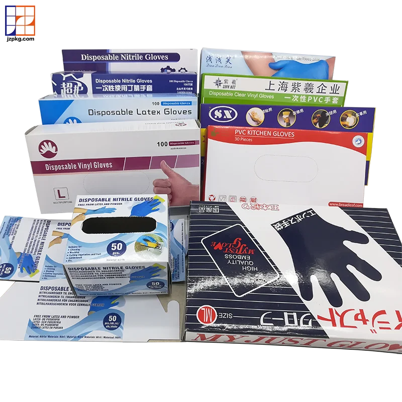 Factory Wholesale Disposable Nitrile Gloves Box Paper Packaging Boxes