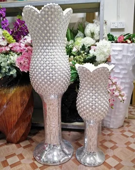 Ceramic Tall Goblet Wedding Centerpieces Floor Vase For Marriage